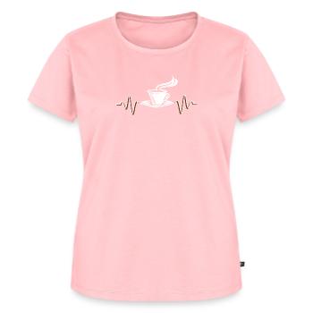 Kaffee - Frauen Premium Bio T-Shirt - Rosa - Vorne - AI Model Female 172 dark (172cm)