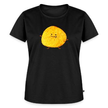 Funny chips - Women's Premium Organic T-shirt - black - Front - Selfina (174cm)