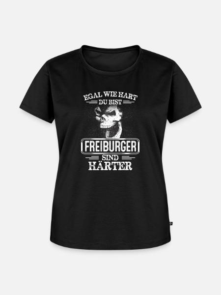 FREIBURGER - sind härter! - Frauen Premium Bio T-Shirt - Schwarz