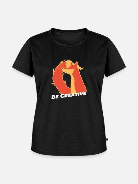 Foxlay BE CREATIVE - Frauen Premium Bio T-Shirt - Schwarz
