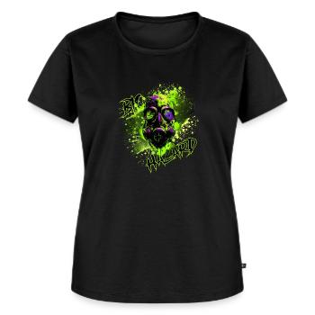 Gaz mask green - T-shirt Premium bio Femme - noir - Devant - Selfina (174cm)