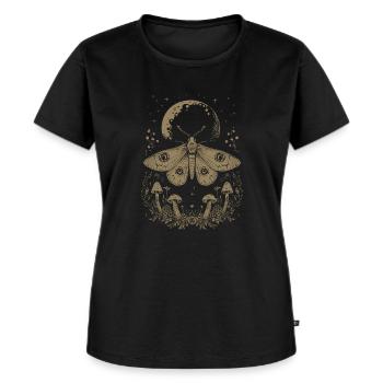 Moth Fairycore Goth Grunge Mushrooms - Women's Premium Organic T-shirt - black - Front - Selfina (174cm)