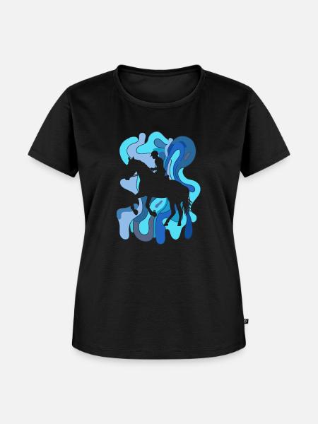 Pferd Pferdesport - Frauen Premium Bio T-Shirt - Schwarz