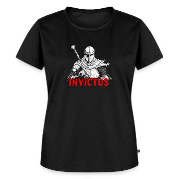 Invictus Kruisvaarder Kruisvaarder Ridder Krijger - Vrouwen Premium Bio T-shirt - zwart - Voor - Selfina (174cm)
