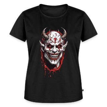 Démons terrifiants horreur Halloween Design - T-shirt Premium bio Femme - noir - Devant - Selfina (174cm)