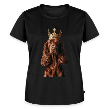 Setter irlandais - T-shirt Premium bio Femme - noir - Devant - Selfina (174cm)