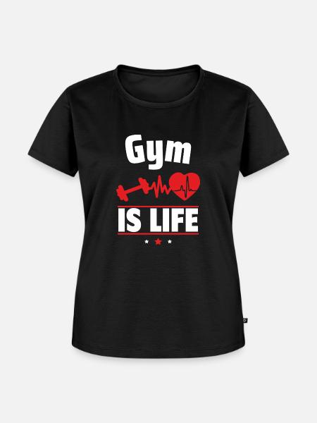 Krafttraining ist das Leben - Frauen Premium Bio T-Shirt - Schwarz