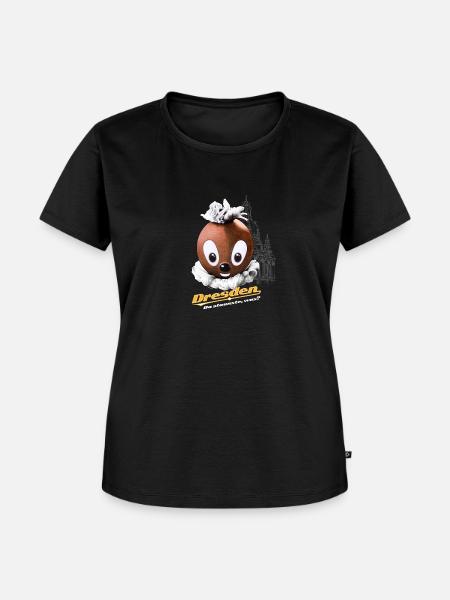 Pittiplatsch 3D Dresden - Frauen Premium Bio T-Shirt - Schwarz