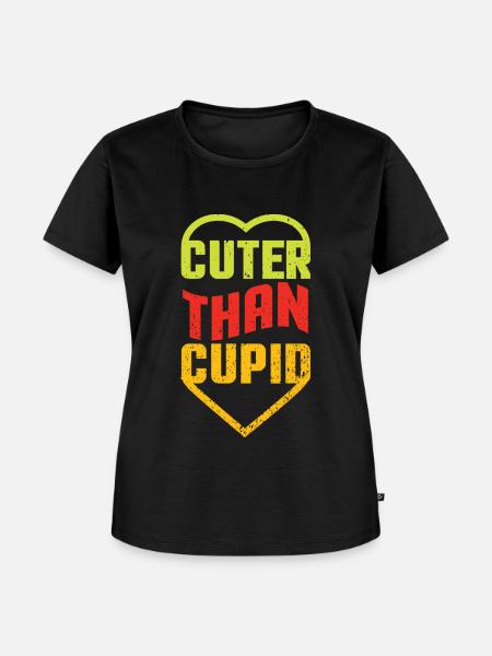 Cuter Than Cupid - Frauen Premium Bio T-Shirt - Schwarz