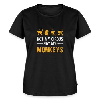 not my circus not my monkeys - Frauen Premium Bio T-Shirt - Schwarz - Vorne - Selfina (174cm)