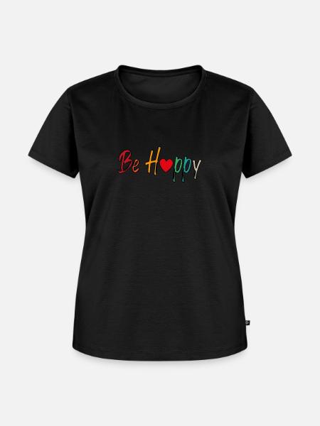 Sei glücklich - Frauen Premium Bio T-Shirt - Schwarz