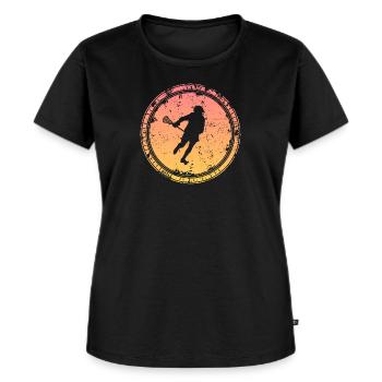 Lacrosse Player Lacrosse Player LAX - Women's Premium Organic T-shirt - black - Front - Selfina (174cm)