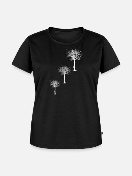 Trees - Frauen Premium Bio T-Shirt - Schwarz