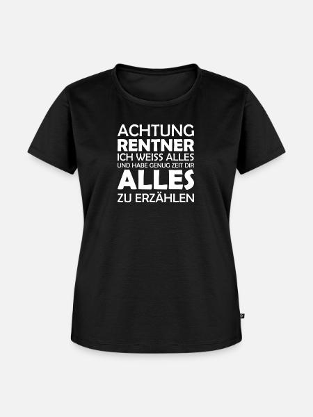Ruhestand Rentner Rente Pension - Frauen Premium Bio T-Shirt - Schwarz