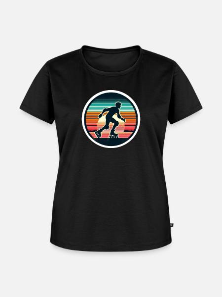 Inline Skating - Frauen Premium Bio T-Shirt - Schwarz