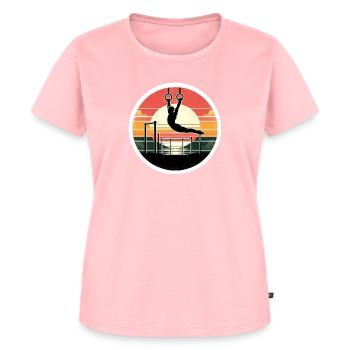 Geräteturnen turnen turner - Frauen Premium Bio T-Shirt - Rosa - Vorne - AI Model Female 172 dark (172cm)