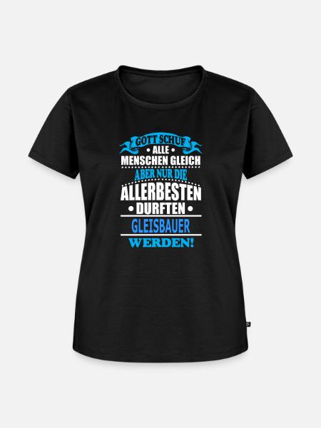 GLEISBAUER - Frauen Premium Bio T-Shirt - Schwarz