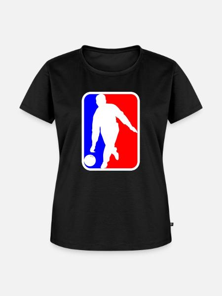 Bowling Logo - Frauen Premium Bio T-Shirt - Schwarz