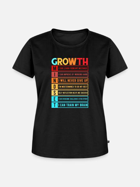 Wachstums-Mindset 1 - Frauen Premium Bio T-Shirt - Schwarz