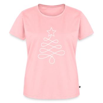 Sapin de Noël avec étoile - T-shirt Premium bio Femme - rose - Devant - AI Model Female 172 dark (172cm)