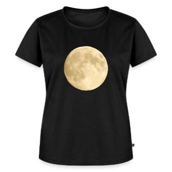 Mond - Frauen Premium Bio T-Shirt - Schwarz - Vorne - Selfina (174cm)