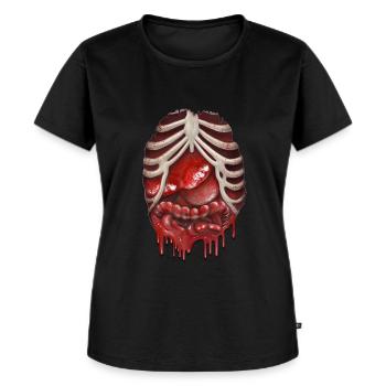 Éclaboussure de zombie - T-shirt Premium bio Femme - noir - Devant - Selfina (174cm)