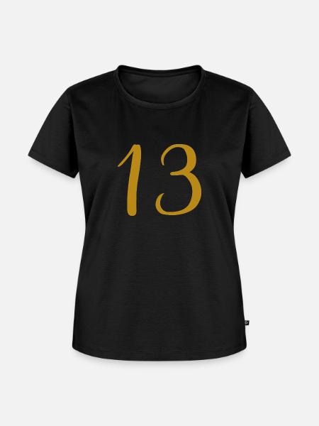 13 - Frauen Premium Bio T-Shirt - Schwarz