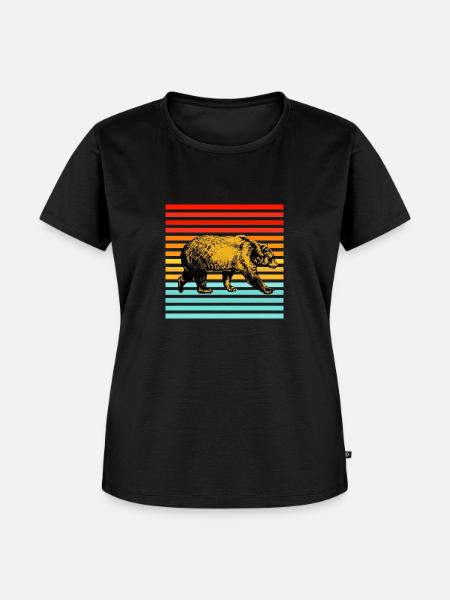 Braunbär Grizzly - Frauen Premium Bio T-Shirt - Schwarz