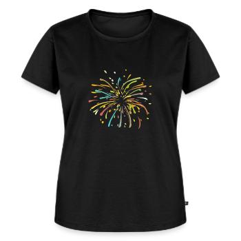 firework - Women's Premium Organic T-shirt - black - Front - Selfina (174cm)