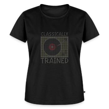 Classically Trained Vintage Schallplattenspieler - Frauen Premium Bio T-Shirt - Schwarz - Vorne - Selfina (174cm)