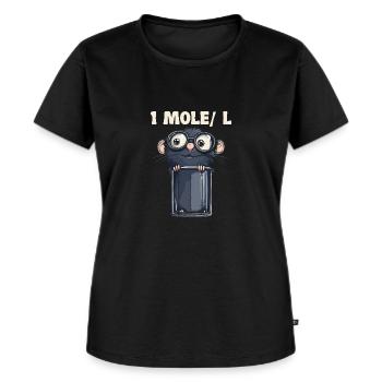 1 mole/l Chimie Humour pour les scientifiques et les scientifiques - T-shirt Premium bio Femme - noir - Devant - Selfina (174cm)