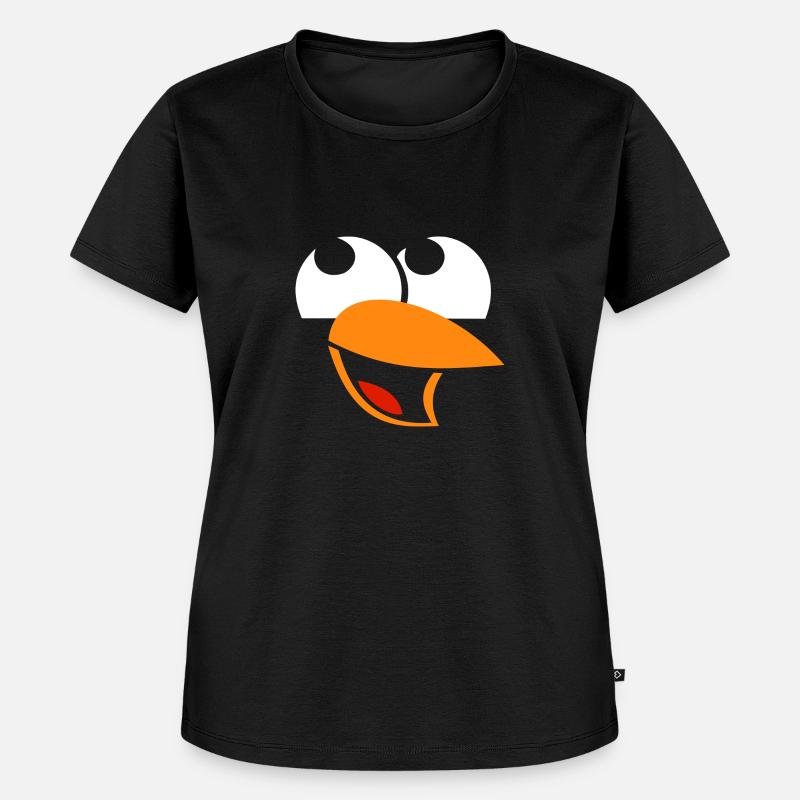Penguin face funny - Women's Premium Organic T-shirt - black