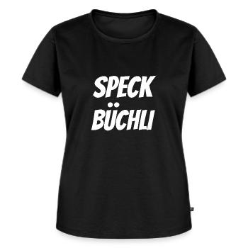 Speck Büchli - Frauen Premium Bio T-Shirt - Schwarz - Vorne - Selfina (174cm)