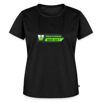 V8,Muscle Car,Atelier,Garage V8 Performance (25) - T-shirt Premium bio Femme - noir - Devant - Selfina (174cm)