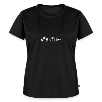 big sister white - Frauen Premium Bio T-Shirt - Schwarz - Vorne - Selfina (174cm)