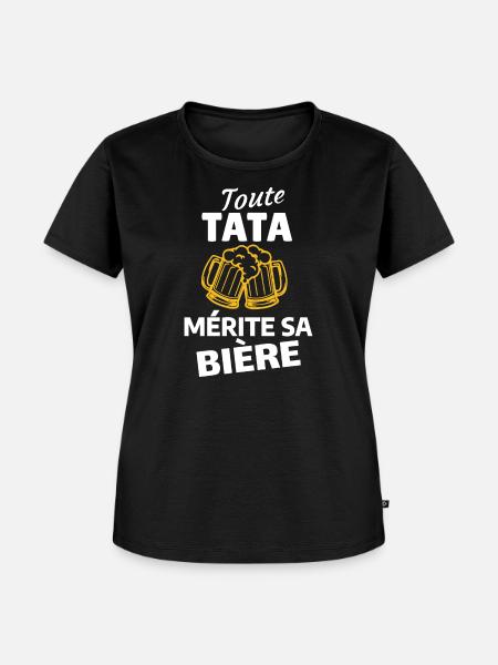 Humorvolles Zitat über Bier - Frauen Premium Bio T-Shirt - Schwarz