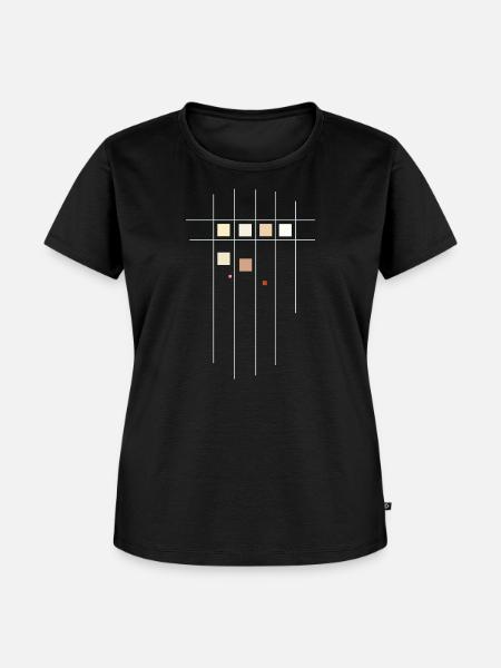 Minimal Abstrakt Muster - Frauen Premium Bio T-Shirt - Schwarz