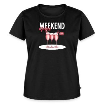 Weekend Vibes - Frauen Premium Bio T-Shirt - Schwarz - Vorne - Selfina (174cm)
