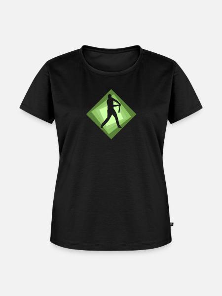 Batting Shortstop - Frauen Premium Bio T-Shirt - Schwarz
