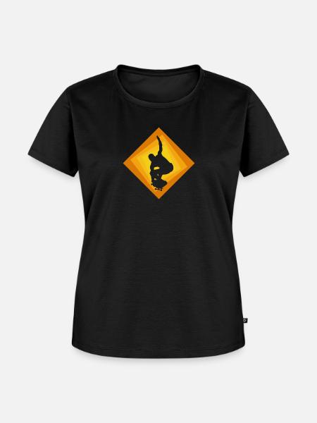 Skateboarder sk8 w - Frauen Premium Bio T-Shirt - Schwarz