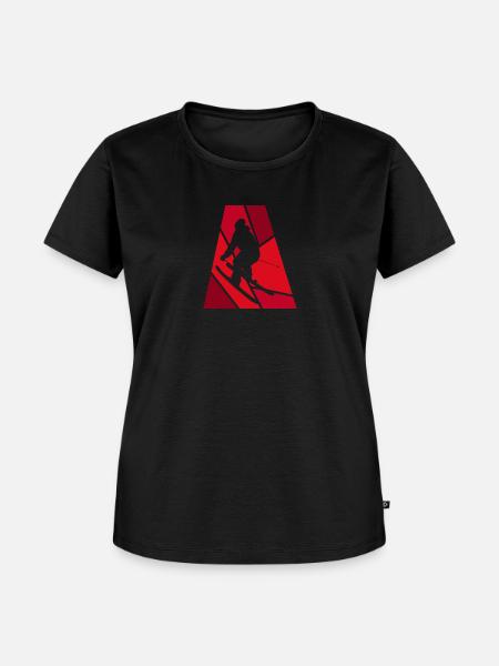 Skiing Skigebiet - Frauen Premium Bio T-Shirt - Schwarz