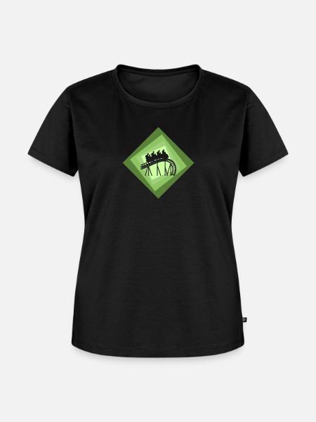 Achterbahn rollercoaster Rummel - Frauen Premium Bio T-Shirt - Schwarz