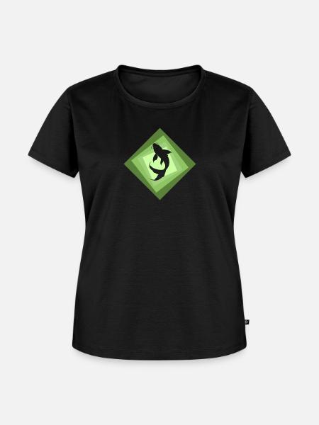 Koi Fisch Fischer - Frauen Premium Bio T-Shirt - Schwarz