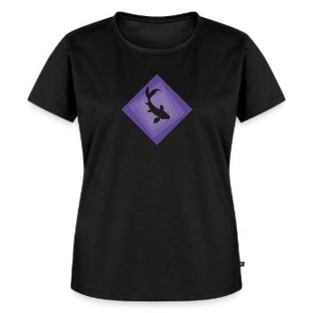 Koi Fish Fish Head Pond - T-shirt Premium bio Femme - noir - Devant - Selfina (174cm)