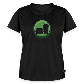 Imbiss lecker - Frauen Premium Bio T-Shirt - Schwarz - Vorne - Selfina (174cm)