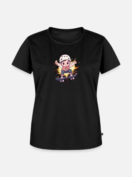 Skate Kickflip - Frauen Premium Bio T-Shirt - Schwarz