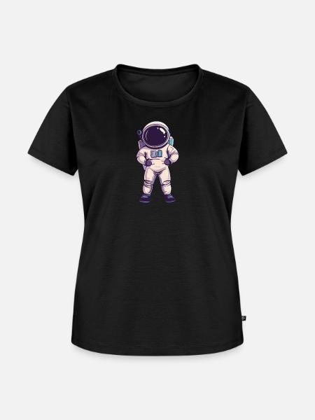 Astronaut Umlaufbahn - Frauen Premium Bio T-Shirt - Schwarz