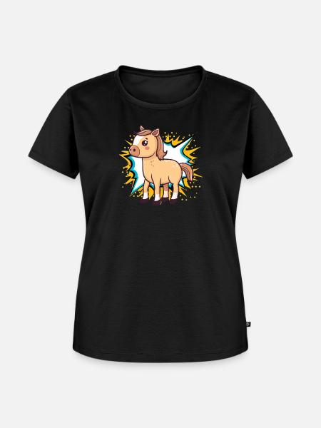 Pferde Galopp - Frauen Premium Bio T-Shirt - Schwarz