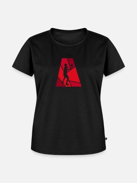 Drop Badmintonspieler Drop - Frauen Premium Bio T-Shirt - Schwarz