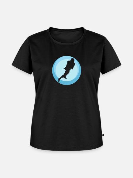 Quarterback Gridiron - Frauen Premium Bio T-Shirt - Schwarz